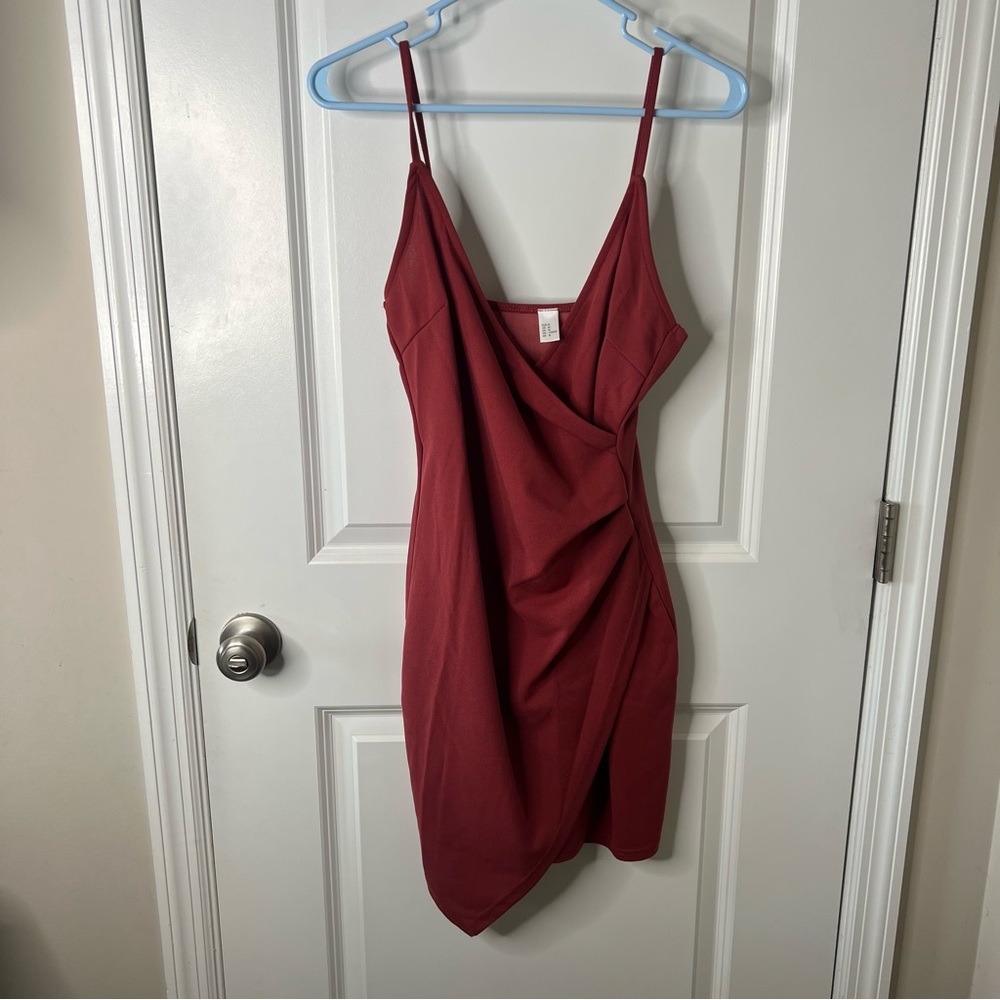 Wrap Dress in the color “Rust”